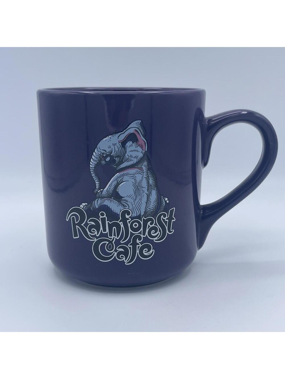 Vintage 2000 Rainforest Cafe Tuki Makeeta Elephant 20 Oz Purple Mug